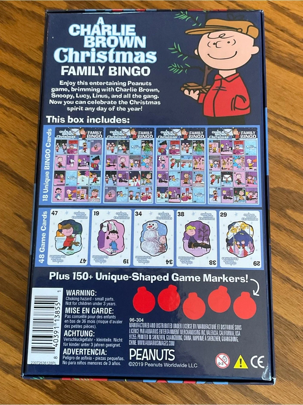A Charlie Brown Christmas Family Bingo Game, Fun For The Whole Family